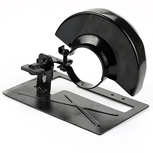 Gimiton Angle Grinder Stand Holder Support Base with Protector Shield Cover Adjustable Metal Angle Grinder Bracket Angle Grinder Cutting Machine Wheel Guard Woodworking Tools