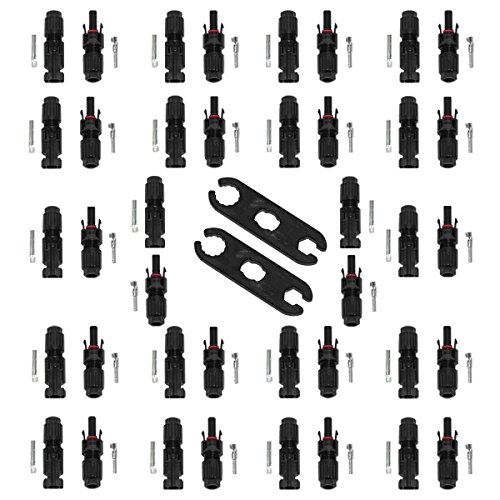 Click Here to See More Images Signstek 20 Pack MC4 Male Female Solar Panel Cable Connector, 2 Pack MC4 Solar Panel Assembly Tool