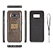 AKHVRS Note8 Case Wallet, Handmade Flip Folding Leather Phone Case Wallet with Card Slot and Magnetic Case Detachable for Samsung Galaxy Note 8 - Brown