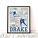 PrintChicks -Hockey Typography Personalized Print - Wall Art Decor Poster Team Gift
