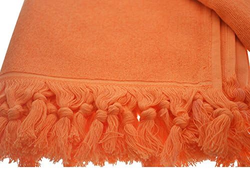Turkish Double Faced Peshtemal Fouta Towel - Orange