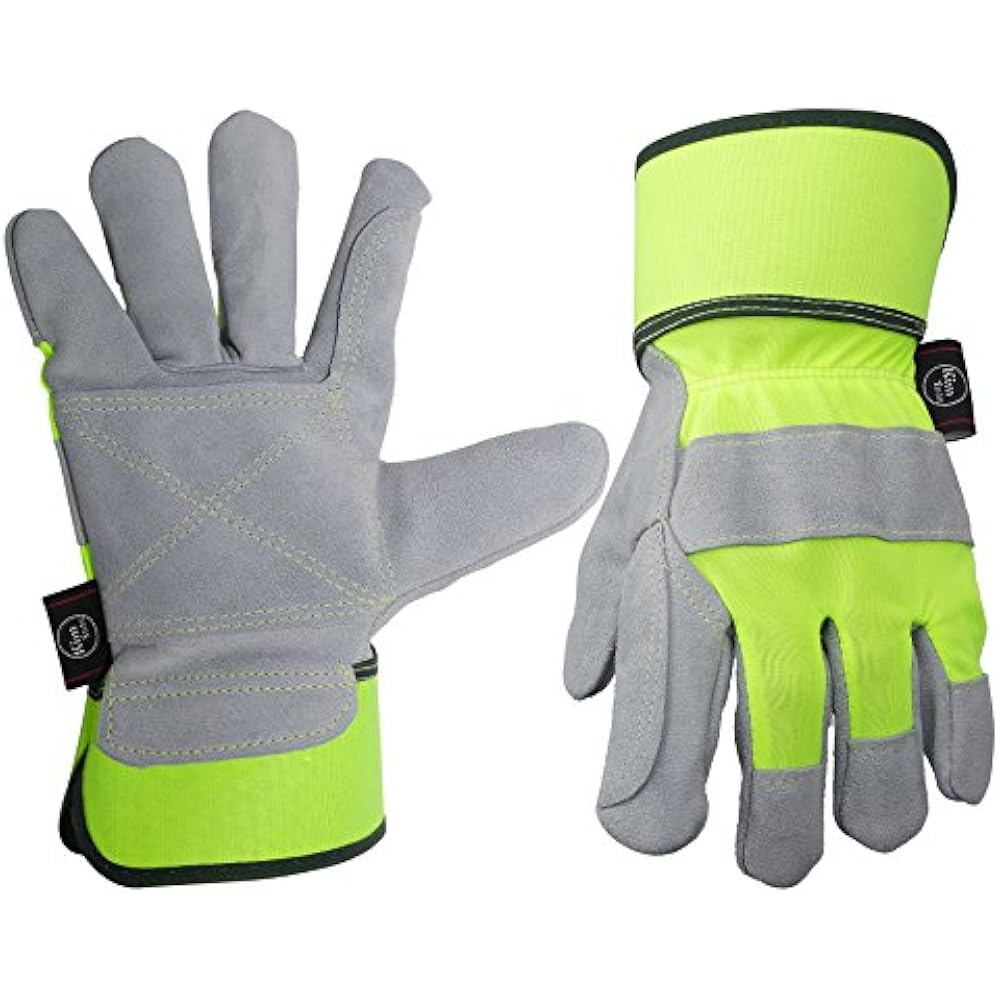 Leather Work Gloves, Perfect Yard Work, Gardening, Construction