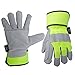 Kim Yuan Leather Work Gloves, Anti-slippery & Dirt-resistant, Perfect for Gardening/Construction/Motorcycle, Men&Women M/L/XL (L)