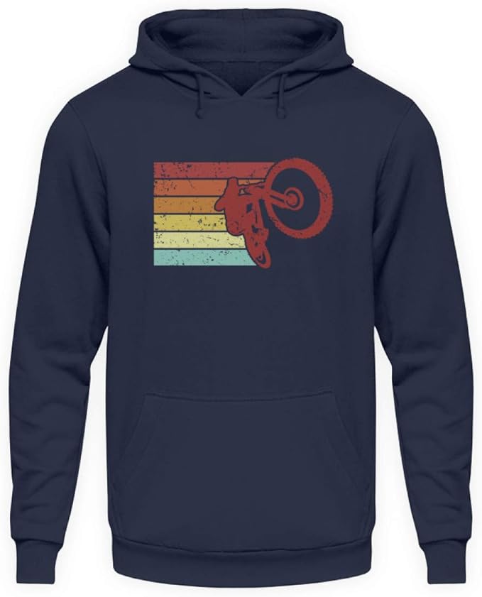 Generisch Mountain Bike Retro Hoodie Vélo VTT Vintage VTT Pull à