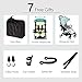 Green Deluxe Dual-Brake Single Baby Stroller, Portable Light Weight Travel Pram, Large Water Resistant Umbrella Canopy for Infant Toddler, Boys, Girls Unisex 3 Month, 1, 2 Year Old and UP