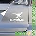 Clever Girl Raptor Dinosaur Decal Six Inch White