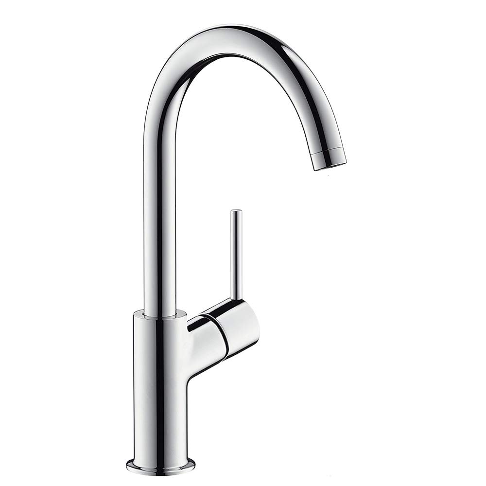 hansgrohe Talis basin mixer tap 210 with push open waste and fixed spout, chrome 32080000