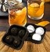Utopia Home Sphere Ice Ball Maker - Silicone Tray with Lid - Easy to Fill, Use & Clean - 4 Molds - Dishwasher Safe
