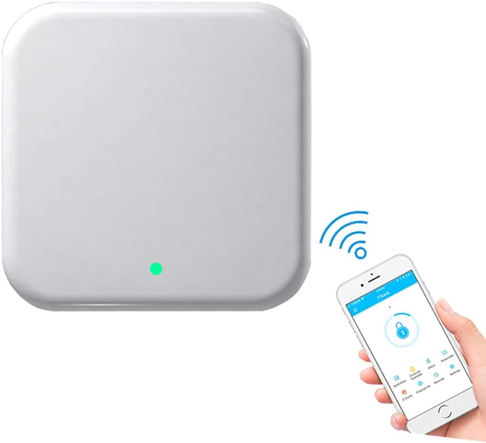 Smart Gateway for Smart Door Lock, Keyless Entry Unifi Security Gateway Bluetooth APP Wifi Intelligent Electronic Lock G2 Gateway G2 Hub,White