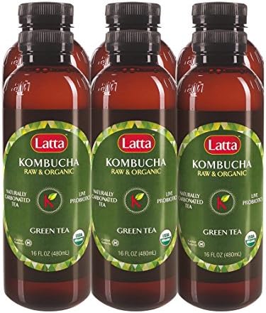 Latta Kombucha Green Tea, Raw &amp; Organic, Only 2G of Sugar