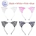 GenMo 4 Pack Lace Cat Ear Headbands for Women Gril Birthday Halloween Cosplay Party