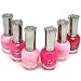 KLEANCOLOR Gel Effect Nail Polish Lacquer Full Size 'NEW PINK' Collection -6 pc Set
