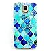 BAISRKE Galaxy S5 Case, Clear TPU Silicone Gel Back Cover Skin Soft Case for Samsung Galaxy S5 i9600 Many Blue Lanterns Style