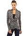 PattyBoutik Women's Marled Wrap Zip Up Drape Cardigan