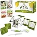 Chef's Path French Fry Potato Cutter Bundle:Potato French Fries/Vegetable Slicer-Chipper 2-size SS Blades Suction Base,Bonus 3in1Peeler/Eye Picker/Fruit-Vegetable Brush & Cleaning Brush,Free E-Books