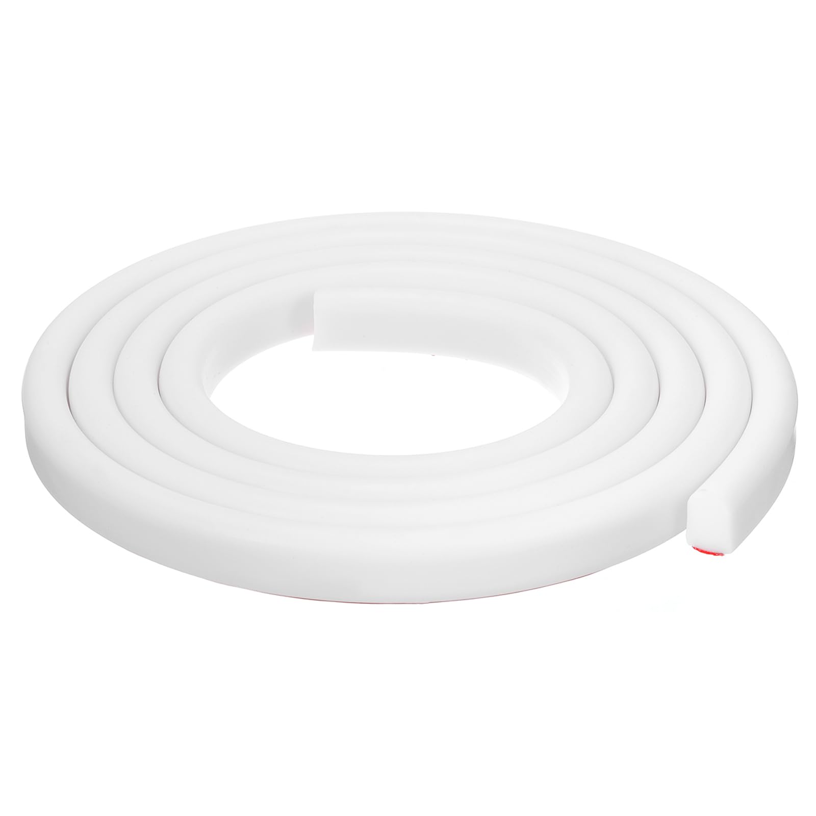 DTGN 98"x0.59"x0.79" (LxWxH) Collapsible Shower Barrier Stopper - 1 Pack - Good for Bathroom Kitchen - L Shape Water Splash Guard Blocker - White