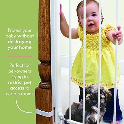 EZFit Baby Gate Walk Thru Adapter Kit for Stairs + Child and Pet