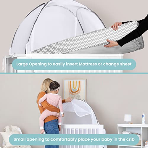 Pro Baby Safety Pop Up Crib Tent, Fine Mesh Crib Netting Cover to Keep