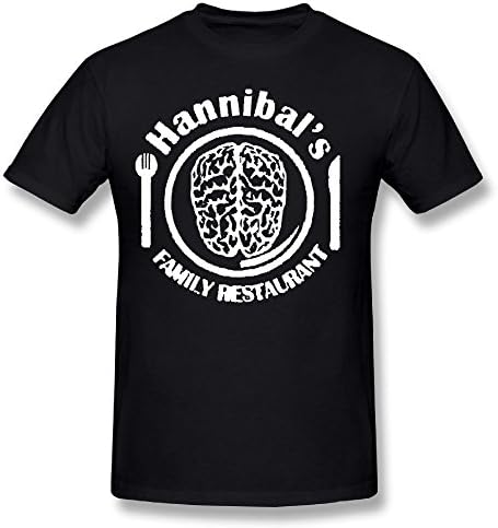 WUXJ0KKIL Mens Hannibals Family Restaurant Lambs Cannibal Fashion Tshirts Black Size 5XL