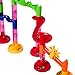 Marble Run Track - STEM Toy - An Educational Building Block Set with 105 Pieces Including Translucent Tubes with 30 Glass Marbles - By Bilzar