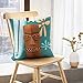 Pakaku Throw Pillows Covers for Couch/Bed 18 x 18 inch, Tiki Man Surf Home Sofa Cushion Cover Pillowcase Summer Gift Decorative Hidden Zipper Cotton and Polyester Blended Soft Touch