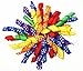 Primary Colors Rainbow Polka Dots Curly Ribbon Korker Hair Bow Clip - 4"