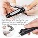 BESTOPE Nail Clippers with Catcher,No Splash Fingernail Toenail Clippers Nail Cutter Set,Black Stainless Steel,Good Gift for Women and Men