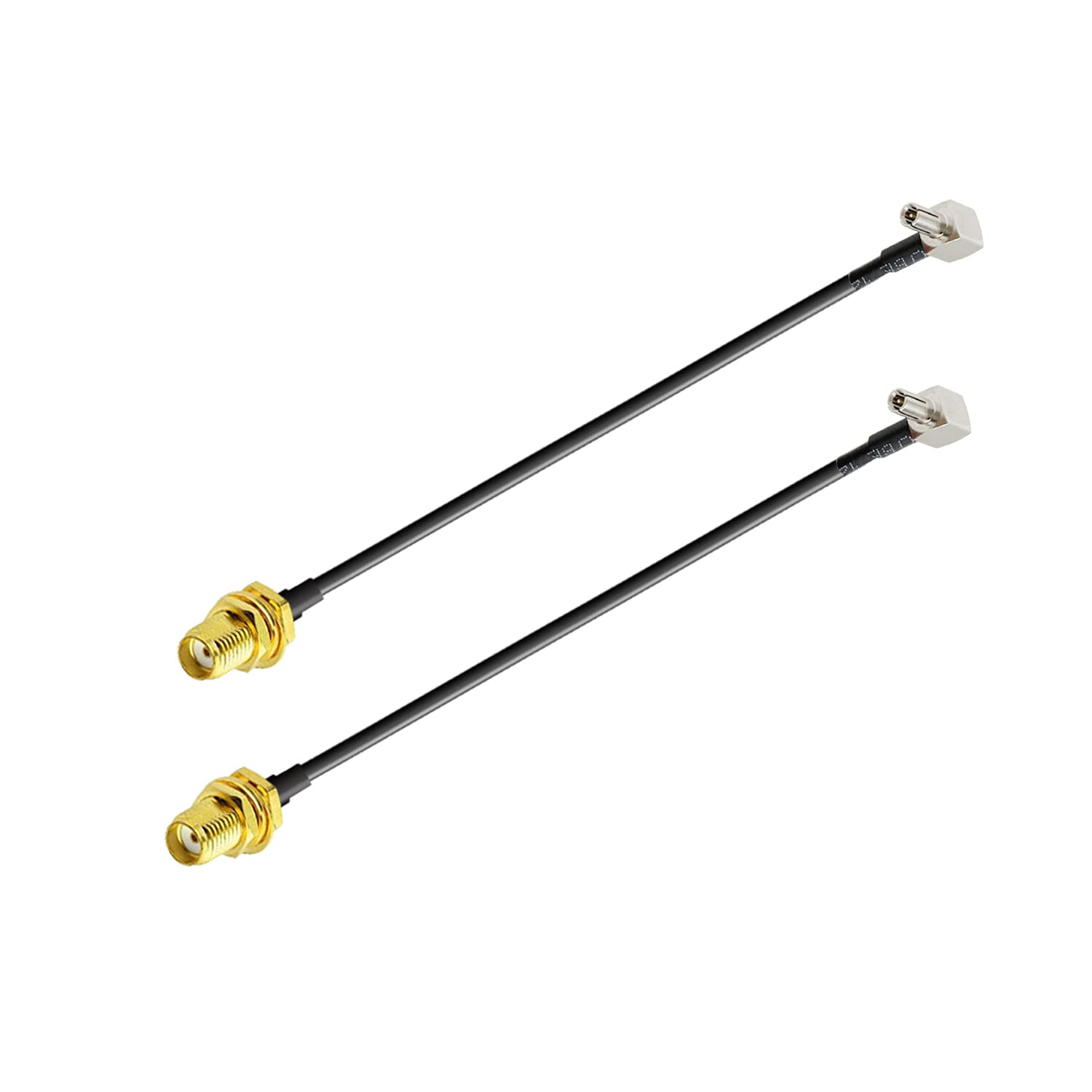 Vecys SMA Cable SMA Female Bulkhead to TS9 Male Right Angle 4G Antenna Router Extension Cable 15CM 6Inch RG174 for 2G 3G 4G LTE External Antenna