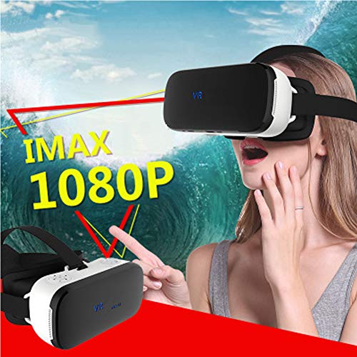 All-in-one VR Gaming Headset Glasses, Virtual Reality Headset VR Headset 3D VR Glasses for PC Game, Built-in Nibiru 2.10.002 Operating System, 1080P HD Resolution, 12.8G Storage, Aspherical Lens