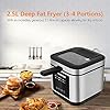 CUSIMAX-25L-Deep-Fat-Fryer-1200W-Touchscreen-Compact-Deep-Fryer-with-Timer-and-Temperature-Control-Stainless-Steel-Basket-and-Viewing-Window-Removable-Lid-Non-Stick-Oil-Tank-SilverBlack CUSIMAX 2.5L Deep Fat Fryer, 1200W Touchscreen Compact Deep Fryer with Timer and Temperature Control, Stainless Steel…