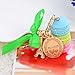 CHUANGLI Sweet Macaron Bowknot Eiffiel Tower Keychain Bag Purse Decor Key Pendant Pink+Rose Red