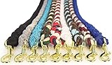 Ravenox Cotton Rope Leash Lead | 1/2-inch x 6 Foot for Medium or Large Dogs & Pets (Black)| Handmade in The USA with 100% American Made Rope | Custom Colors, Heavy Duty Hardware