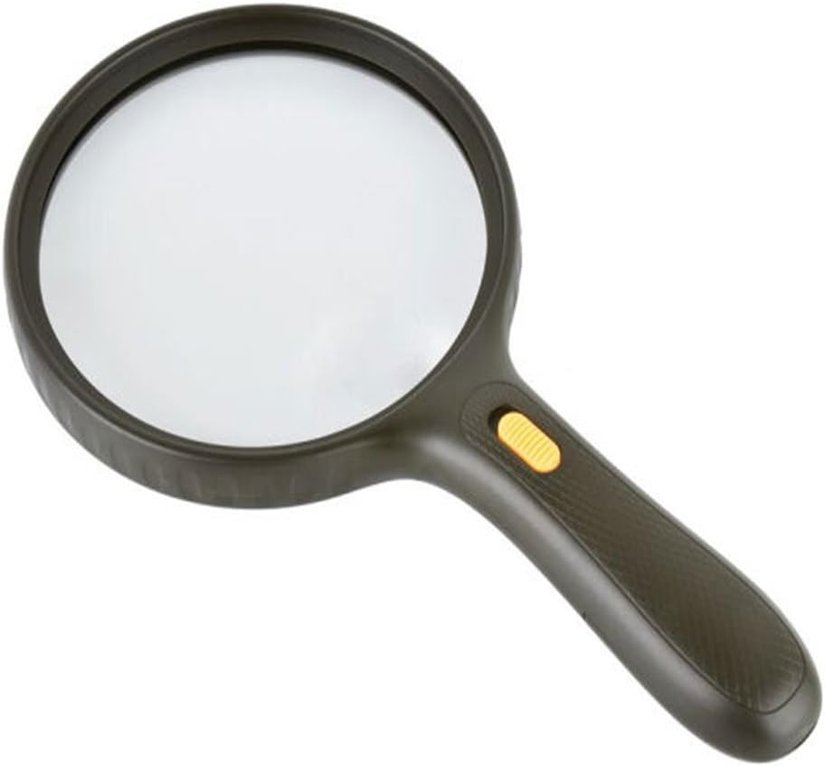Handheld Reading Optical Magnifying Glass with 3 LED Lights 138MM Lens