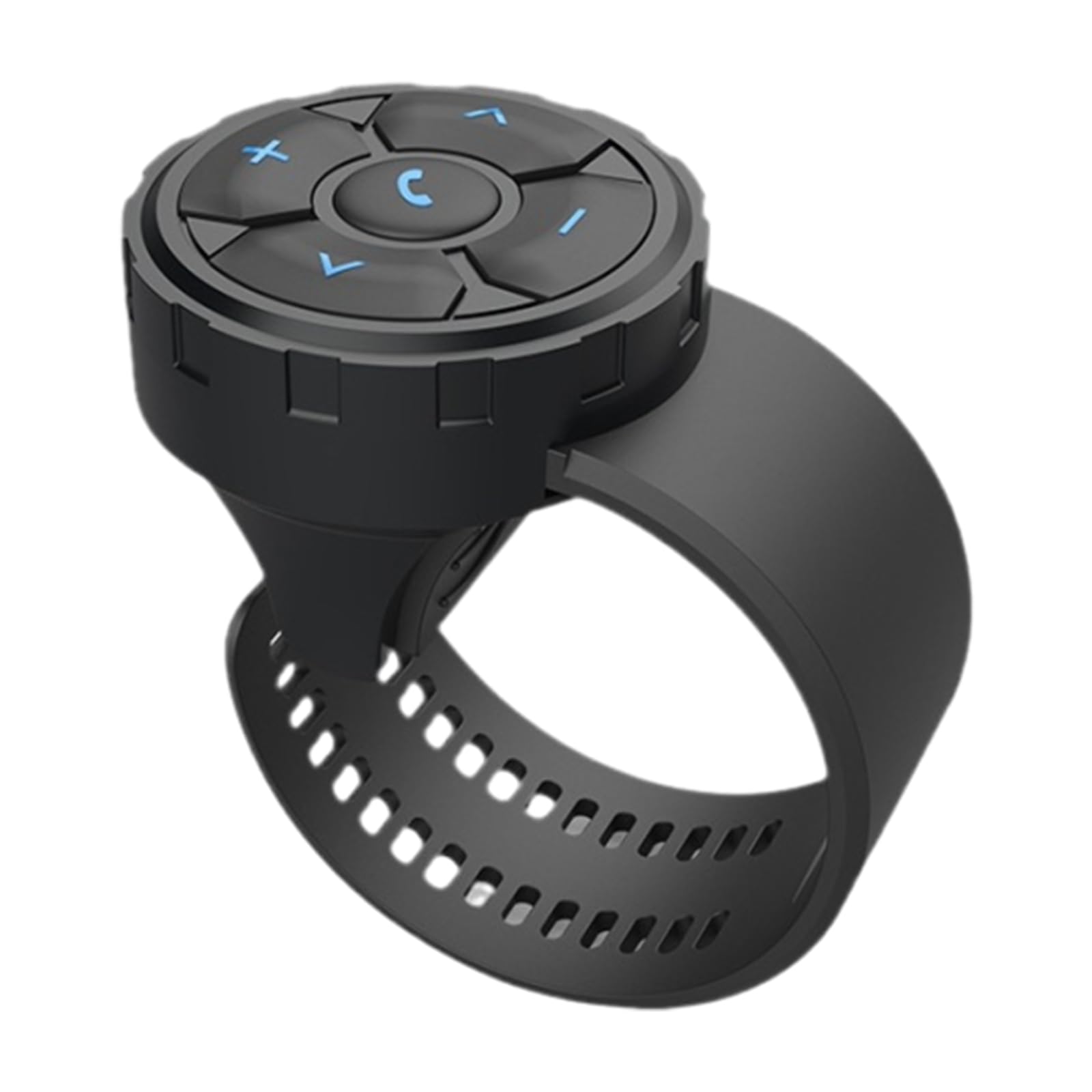 VOBOR Bluetooth Media Button, Wireless Bluetooth Remote Control, IP67 Waterproof Strap Type Phone Controller for Motorbike Bike Car Steering Wheel