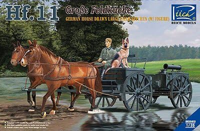 Committing those 1/35 Hf.11-Germany 2 horses for chariot large field kitchen 1 soldier dog plastic RC35013