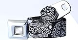 Buckle-Down Black And White Bandana Starburst Seatbelt Belt