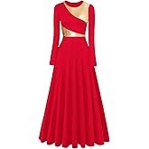 ORIDOOR Women Worship Liturgical Dance Dress Full Length Church Robe Modern Praise Dance Dress Lyrical