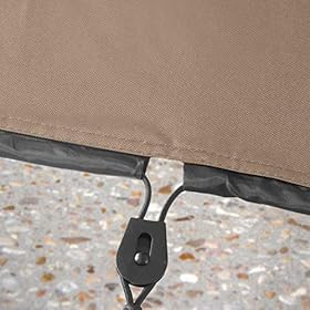 ULTCOVER Rectangular Patio Heavy Duty Table Cover - 600D Tough Canvas Waterproof Outdoor Dining Table and Chairs General… 51cnxJrYhXL