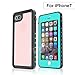 EFFUN iPhone 8/iPhone 7 Waterproof Case, Dottie Style IP68 Certified Underwater Cover Waterproof Shockproof Dustproof Dirtproof Snowproof Full Sealed iPhone Case (4.7 inch) Aqua Blue