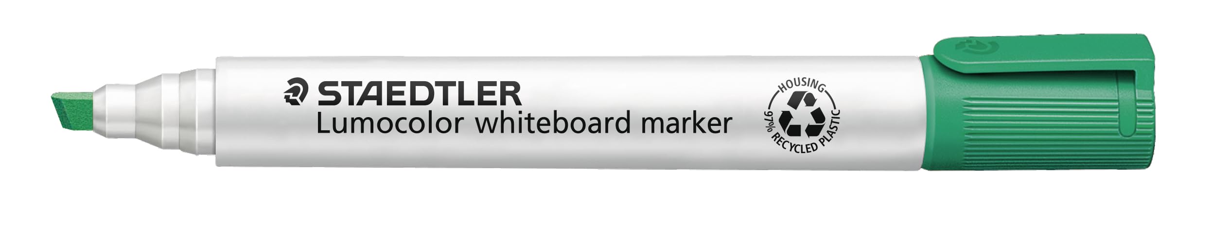 STAEDTLER 351 B-5 Lumocolor Whiteboard Marker Chisel Tip -Green (Box of 10)