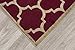 Ottomanson Paterson Collection Dark Red Contemporary Moroccan Trellis Design Lattice Area Rug, 5'3