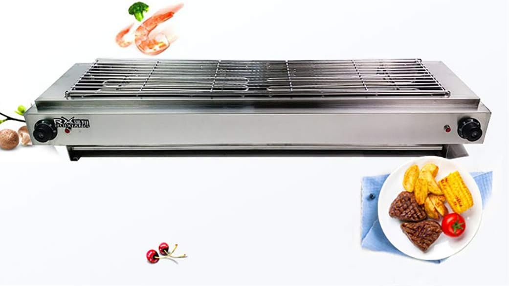 review WYQ Electric Grill, Multi-Function Stainless Steel Smokeless Grill, Suitable for Outdoor Courtyard Camping Trip Hiking