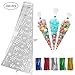 200 PCS Snowflake Clear Cone Treat Bags Cellophane Treat Bags Plastic Cone Bags Triangle Bags with 200 PCS Twist Ties 5 Mix Colors for Favor Candy Popcorn Handmade Cookies (15'' x 7'')