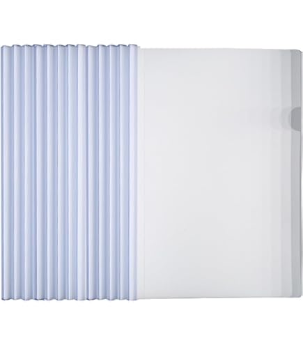 PATIKIL L Tipo Carpetas 12 Paquete A4 Plástico Archivo Proyecto Bolsillos Trasparente Papel Documento Cubierta Funda Para Oficina, Blanco