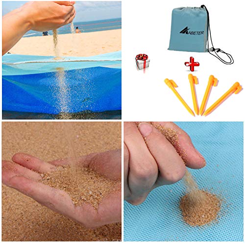 ABETER Sand Free Beach Mat Blanket Sand Proof Magic Sandless Sand Dirt