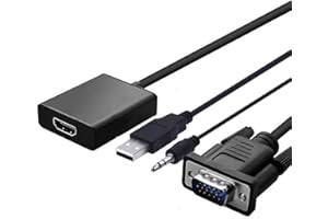 axGear VGA to HDMI Converter Adapter w/Audio 1080P HD Video