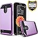 LG Stylo 3 Case, LG Stylo 3 Plus Case, 2-Piece Style Hybrid Shockproof Hard Case Cover with [ Premium Screen Protector] And Circlemalls Stylus Pen (Purple)