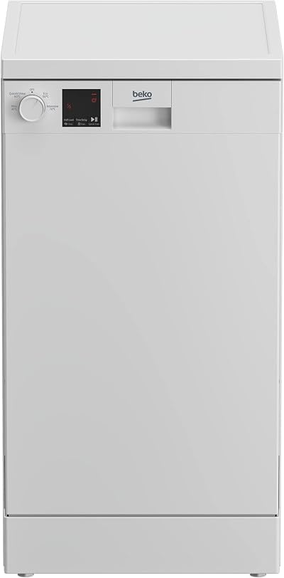 Beko DVS04X20W Slimline Dishwasher White E Rated 10 Place Settings
