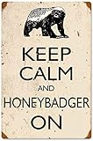 Maizeco Retro Honey Badger Metal Tin Signs 8x12