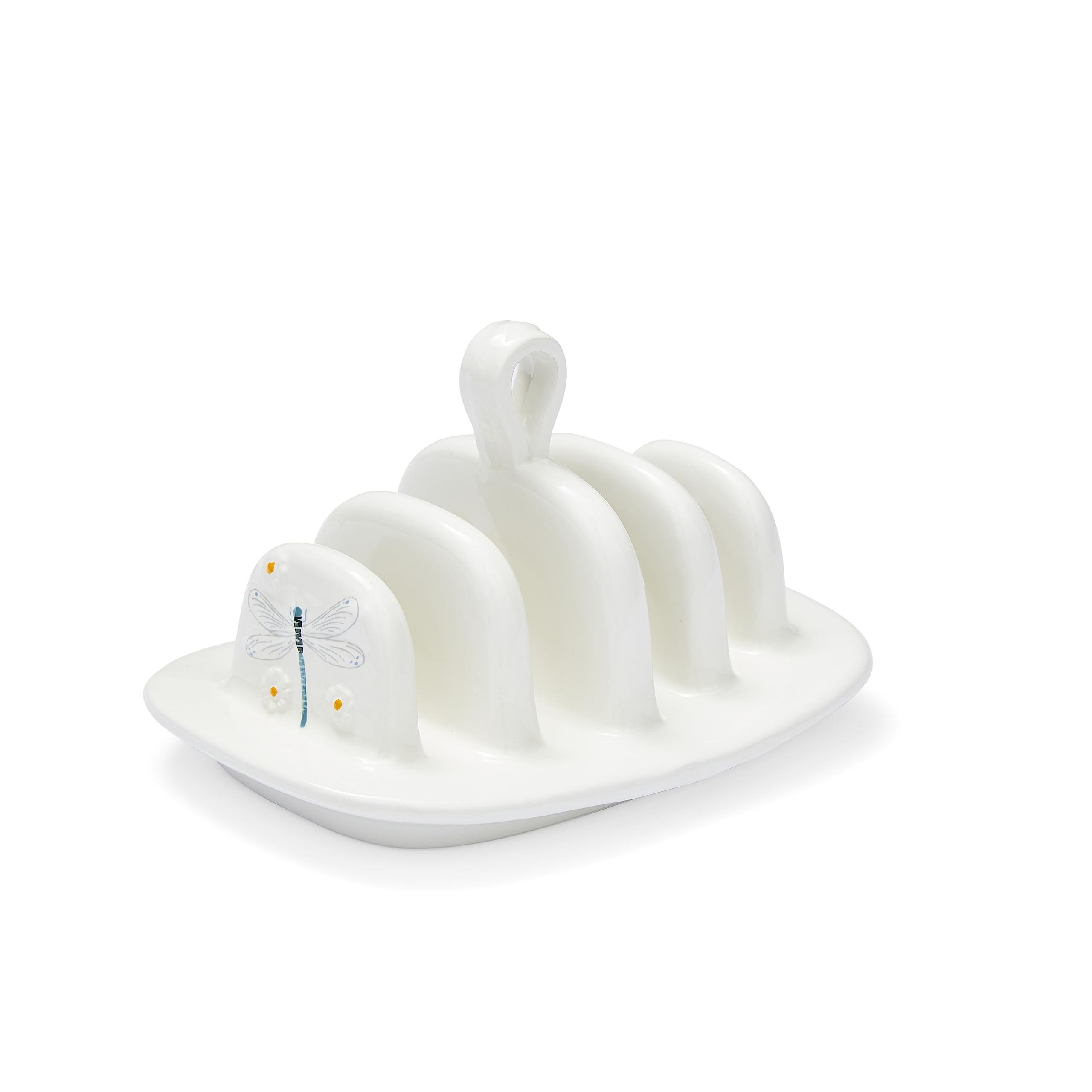 Cooksmart British Designed Ceramic Toast Rack | Toast Holder Perfect for Breakfast | Toast Racks for All Types of Kitchens - English Meadow